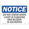 Signmission OSHA Notice Sign, 3.5" Height, 5" Width, Do Not Enter When Light Is Flashing And Sign, Landscape OS-NS-D-35-L-11246 - alternate 1
